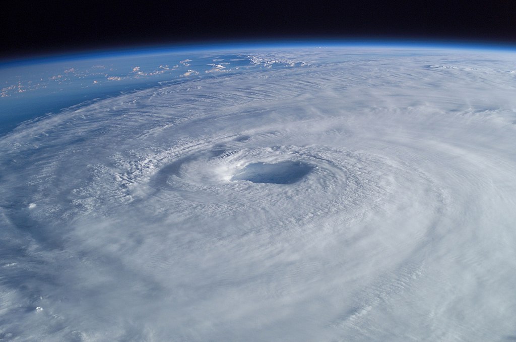 Hurricane Isabel as seen from the ISS on September 15, 2003