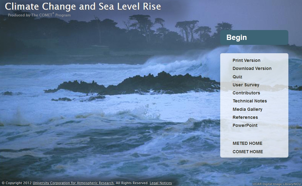 Promo image for the course Climate Change and Sea Level Rise