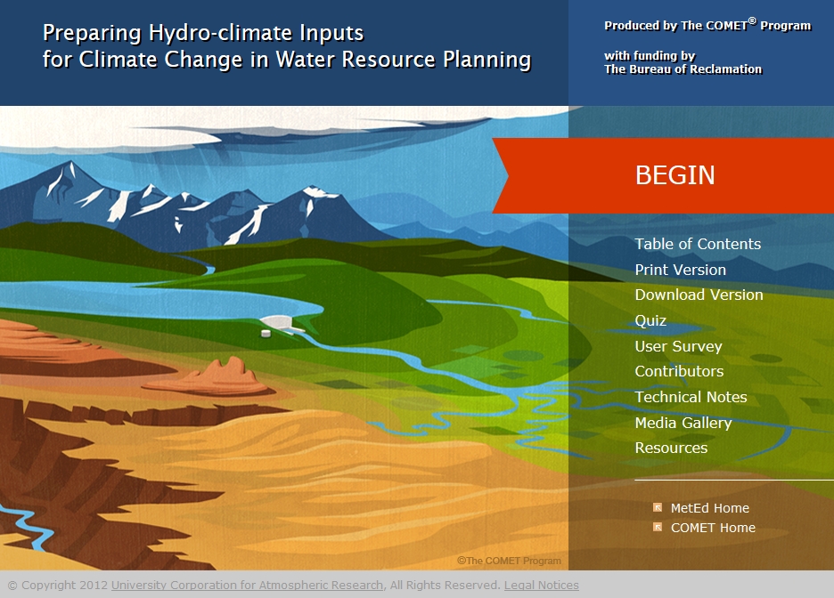 Promo image for the course Preparing Hydro-Climate Inputs for Climate Change in Water Resource Planning