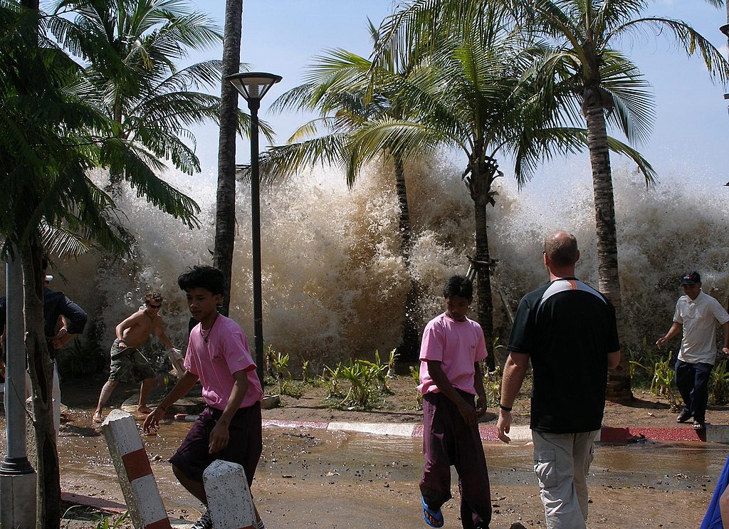 2004 Tsunami in Ap Nang, Krabi province in Thailand