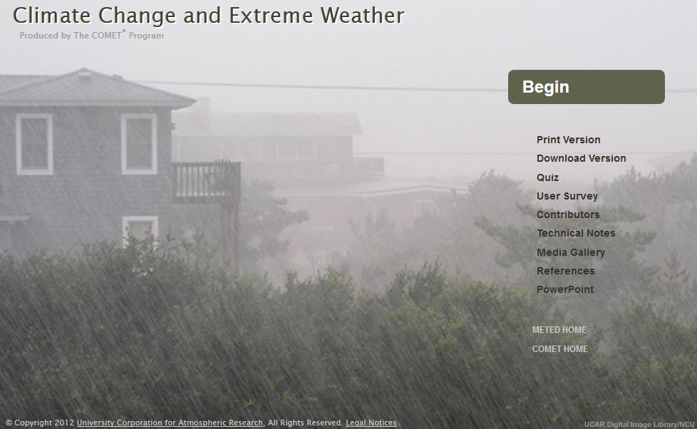 Promo image for the course Climate Change and Extreme Weather
