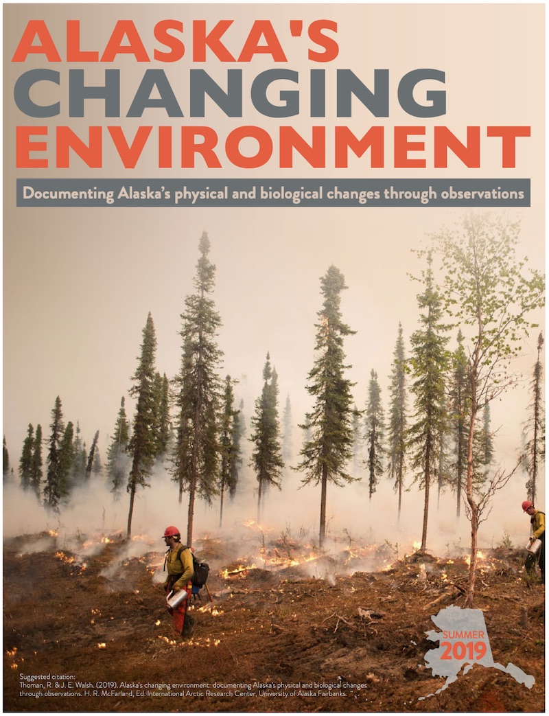 Cover of report with smoke and wildfire