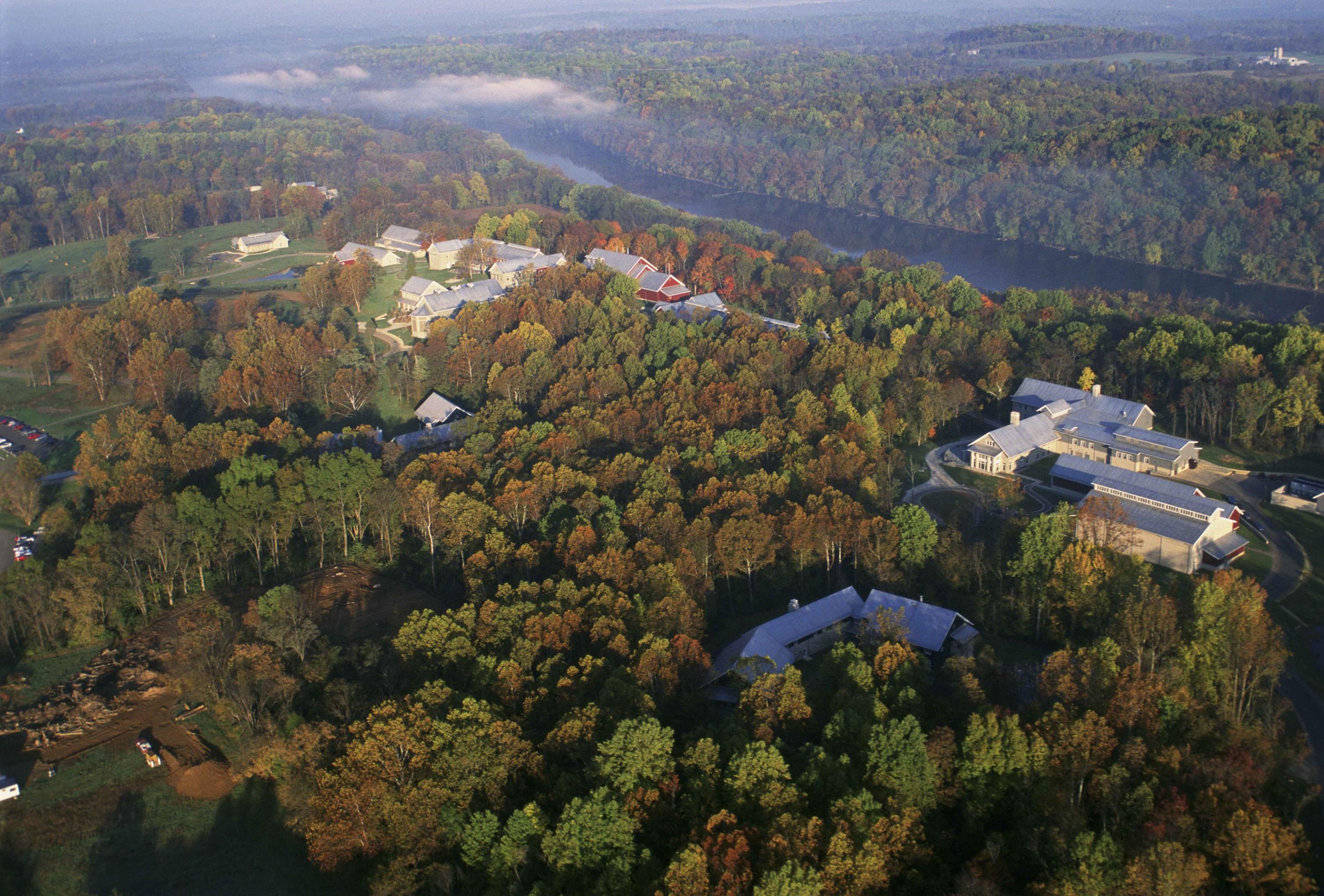 Aerial view of the U.S. Fish & Wildlife Service National Conservation Training Center