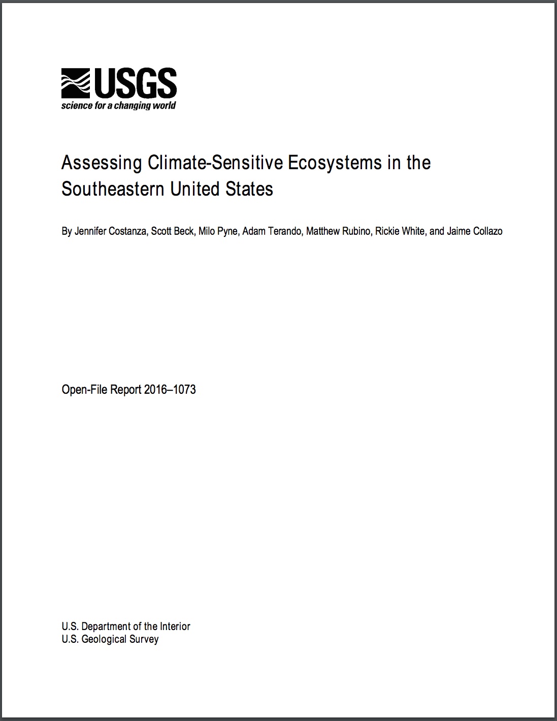Report cover