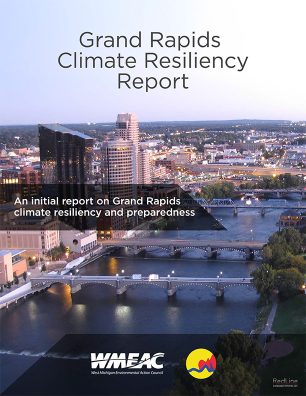Report cover, depicting a skyline of the City of Grand Rapids