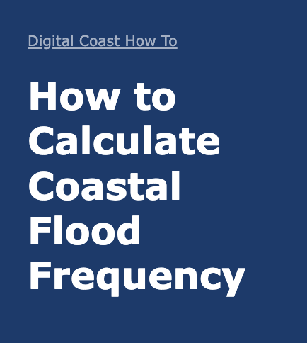 How to Calculate Coastal Flood Frequency white text on a deep blue background
