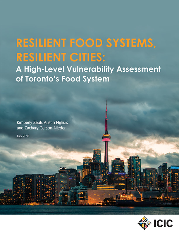 Report cover, with the skyline of Toronto