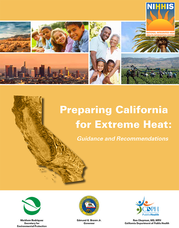 Cover of the Preparing California for Extreme Heat report