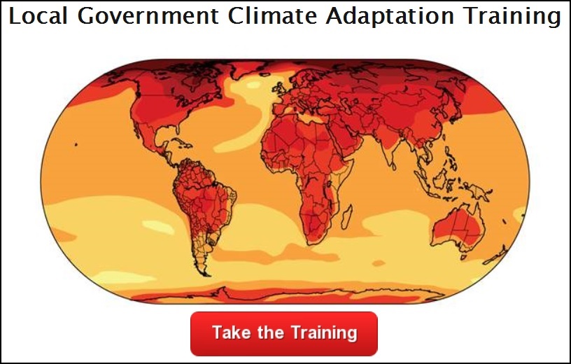 Local Government Climate Adaptation Training Screenshot of the Local Government Climate Adaptation Training home page